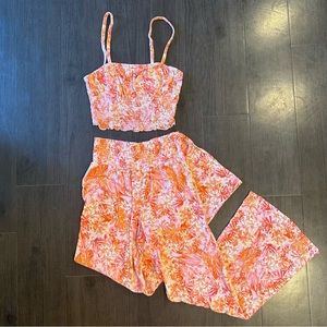 Pink & Orange Printed Set